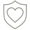 heart inside a shield icon
